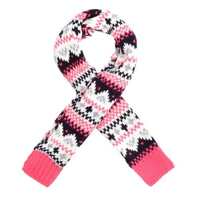 bluezoo bluezoo Girls' pink Fairisle scarf